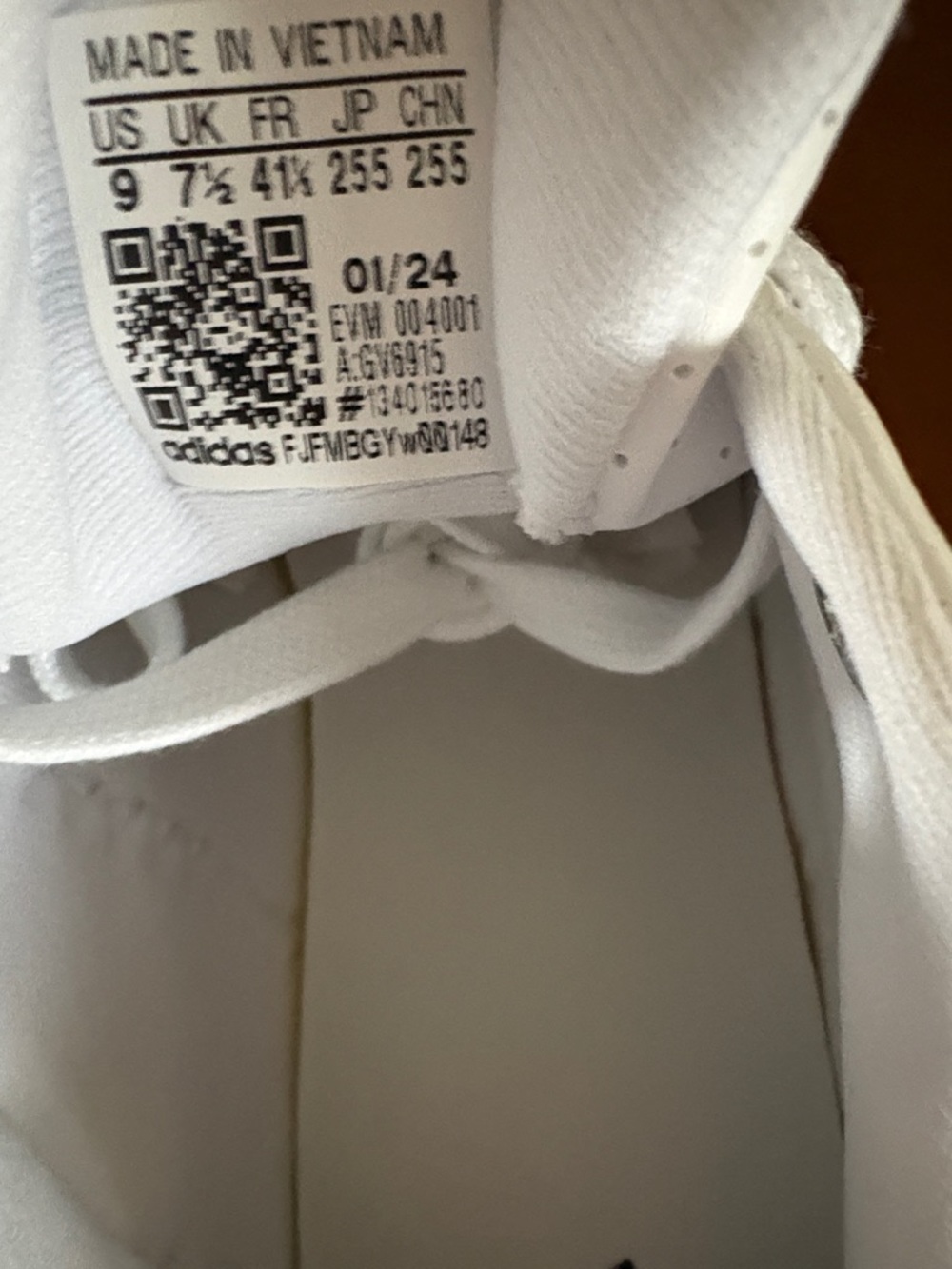 adidas White Golf Sneakers with Gum Outsoles - Picture 5 of 7